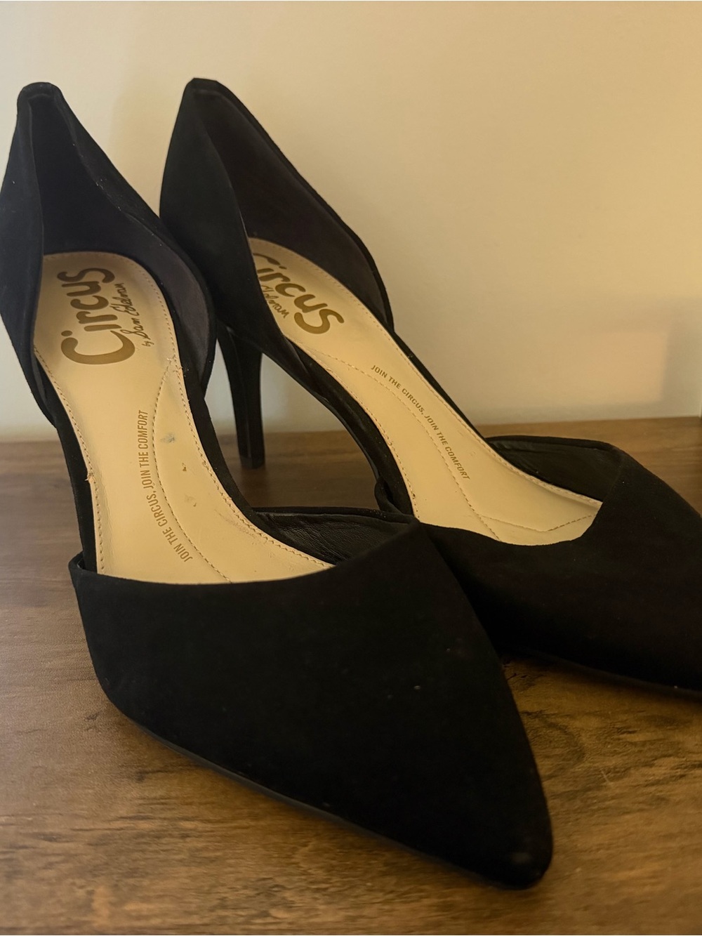 Circus by Sam Edelman Black Pointed D'Orsay Stiletto Heels